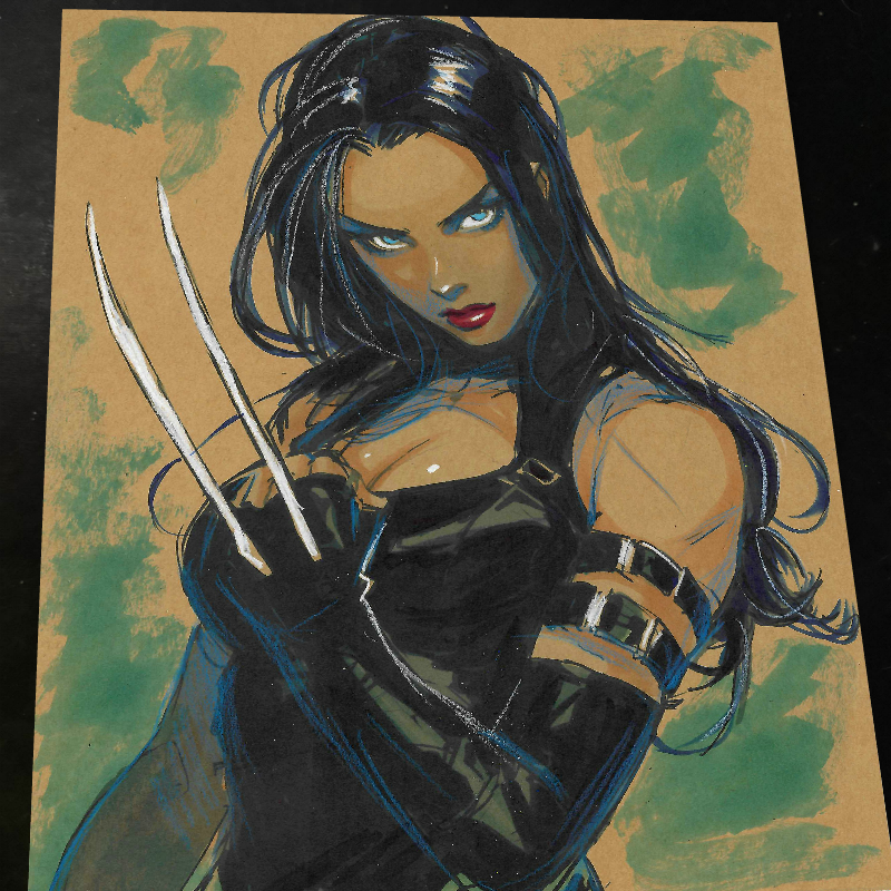 Psylocke Art Print Signed 8.5x11 | Art by Keyeske