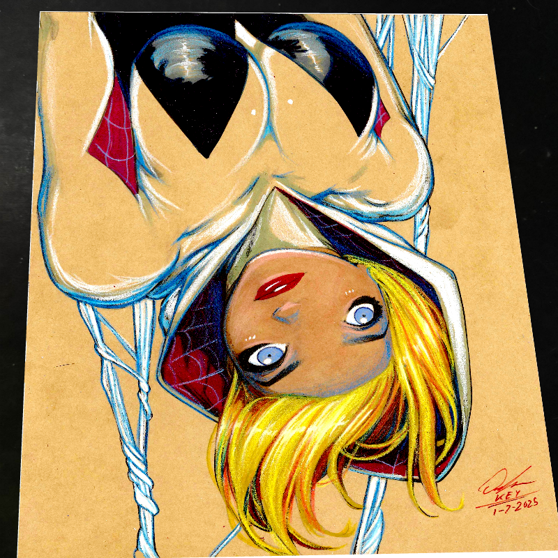 Gwen Stacy Art Print Signed 8.5x11 | Art by Keyeske