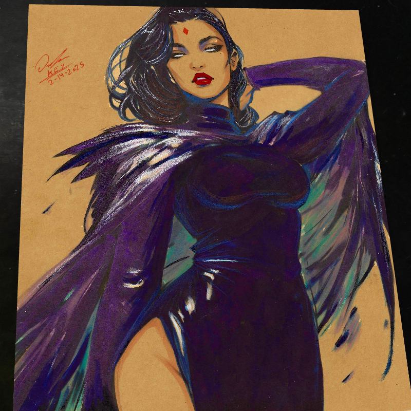 Raven - DC Comics art print by Keyeske