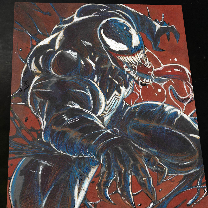 Venom Art Print Signed 8.5x11 | Art by Keyeske