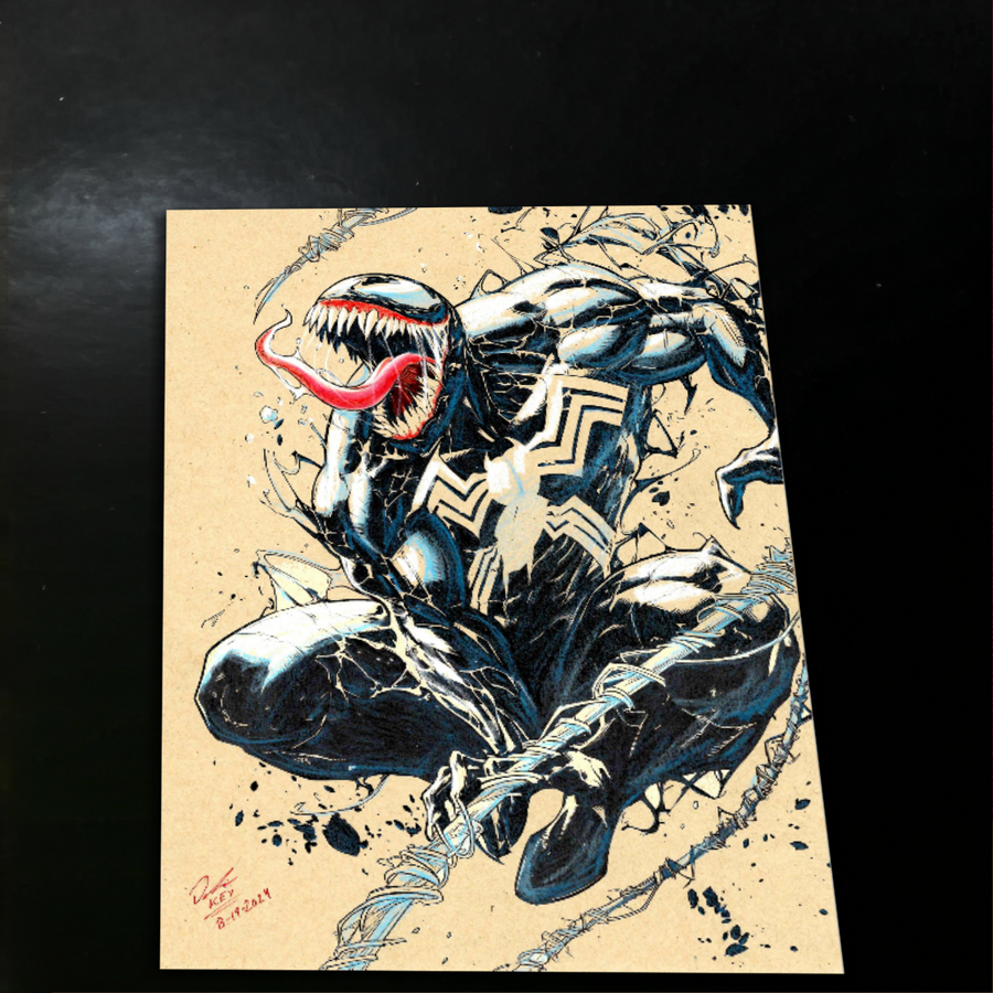 Venom Art Print Signed 8.5x11 | Art by Keyeske