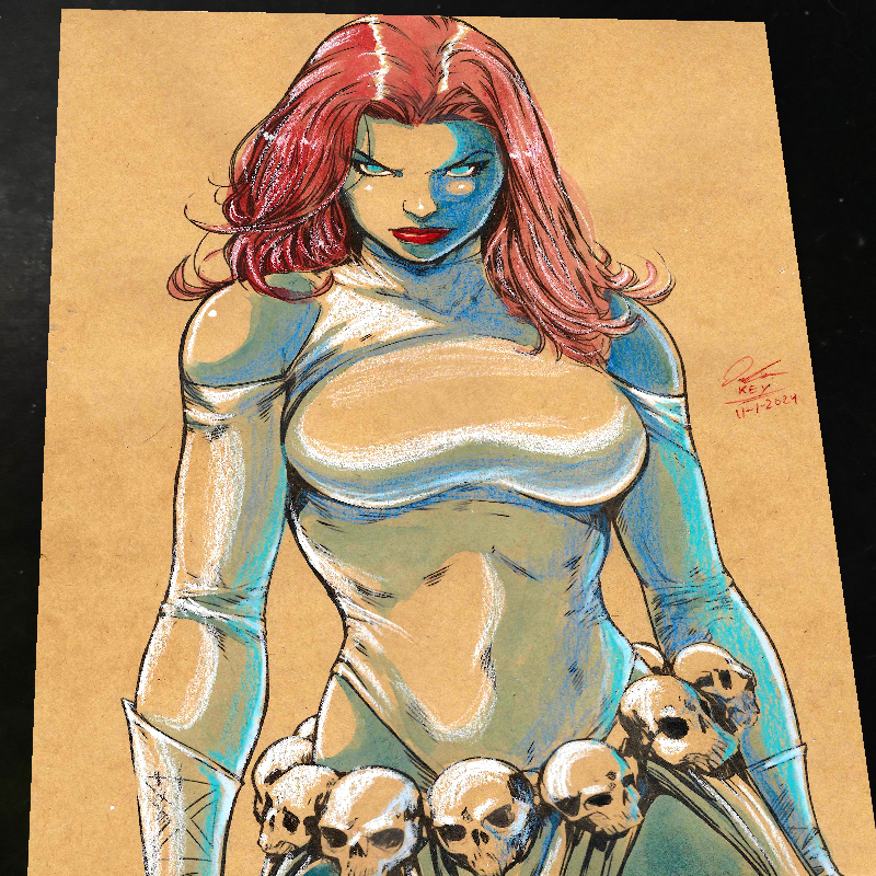 Mystique X-Men Art Print Signed 8.5x11 | Art by Keyeske