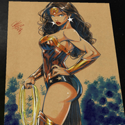 Wonder Woman Art Print Signed 8.5x11 | Art by Keyeske