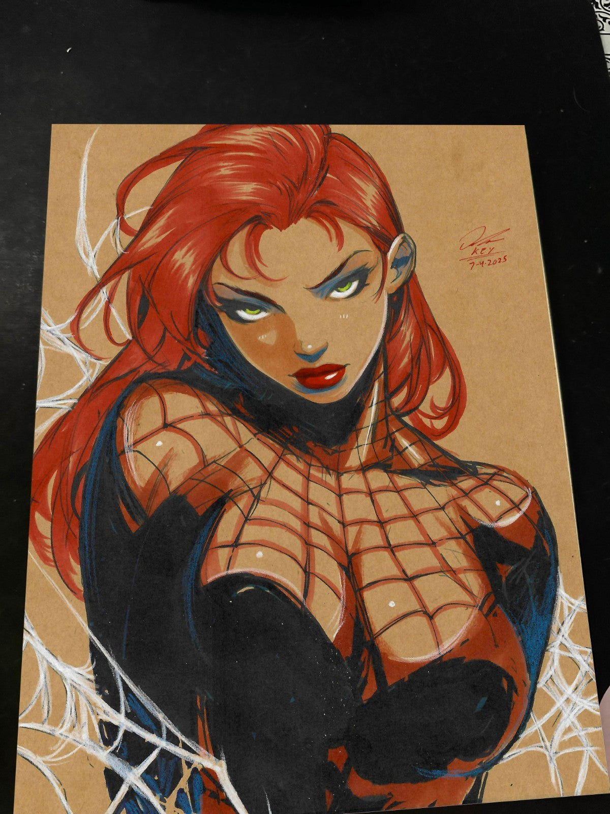 Mary Jane Watson Art Print Signed 8.5x11 | Art by Keyeske