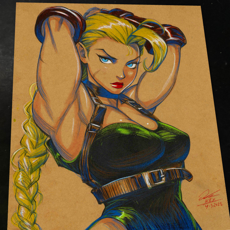 Cammy Street Fighter Art Print Signed 8.5x11 | Art by Keyeske