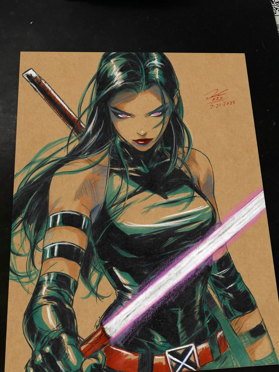 Psylocke - Marvel art print by Keyeske