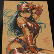 Elektra Art Print Signed 8.5x11 | Art by Keyeske