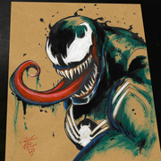 Venom Art Print Signed 8.5x11 | Art by Keyeske