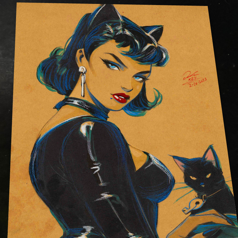 Catwoman - Marvel art print by Keyeske