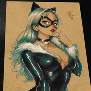 Black Cat - Marvel art print by Keyeske
