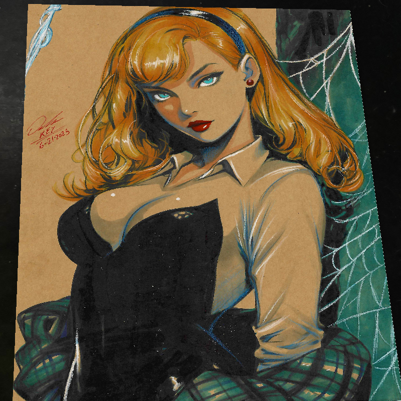Gwen Stacy Art Print Signed 8.5x11 | Art by Keyeske