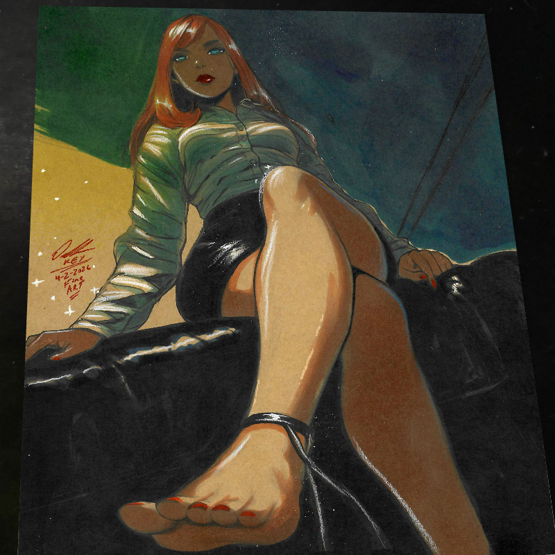 Mary Jane Watson Art Print Signed 8.5x11 | Art by Keyeske