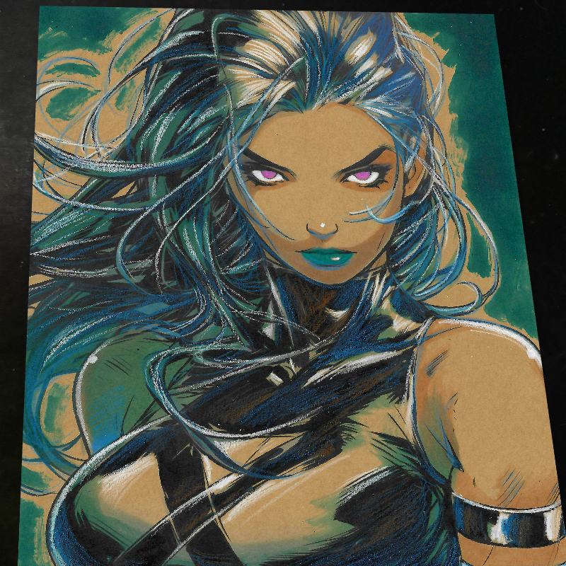 Psylocke Art Print Signed 8.5x11 | Art by Keyeske
