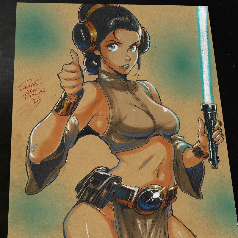 Princess Leia - Marvel art print by Keyeske