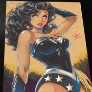 Wonder Woman Art Print Signed 8.5x11 | Art by Keyeske