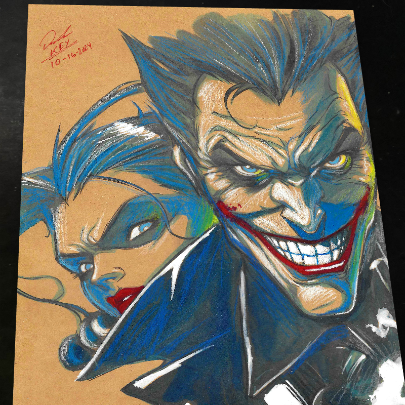 Joker Art Print Signed 8.5x11 | Art by Keyeske