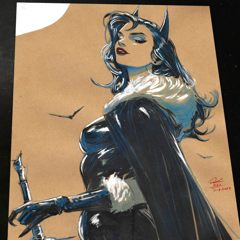 Batgirl Art Print Signed 8.5x11 | Art by Keyeske