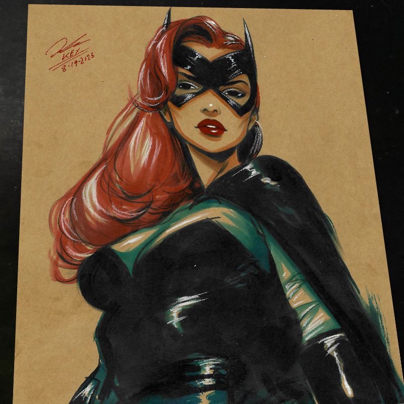 Batgirl Art Print Signed 8.5x11 | Art by Keyeske