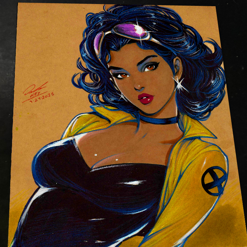 Jubilee X-Men Art Print Signed 8.5x11 | Art by Keyeske