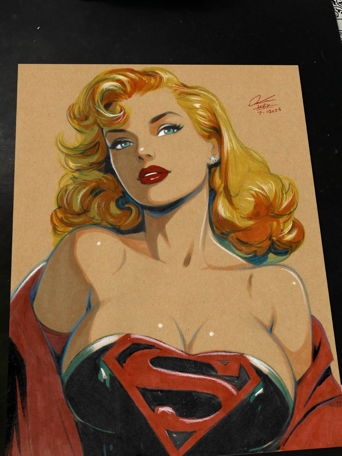 Superwoman Art Print Signed 8.5x11 | Art by Keyeske