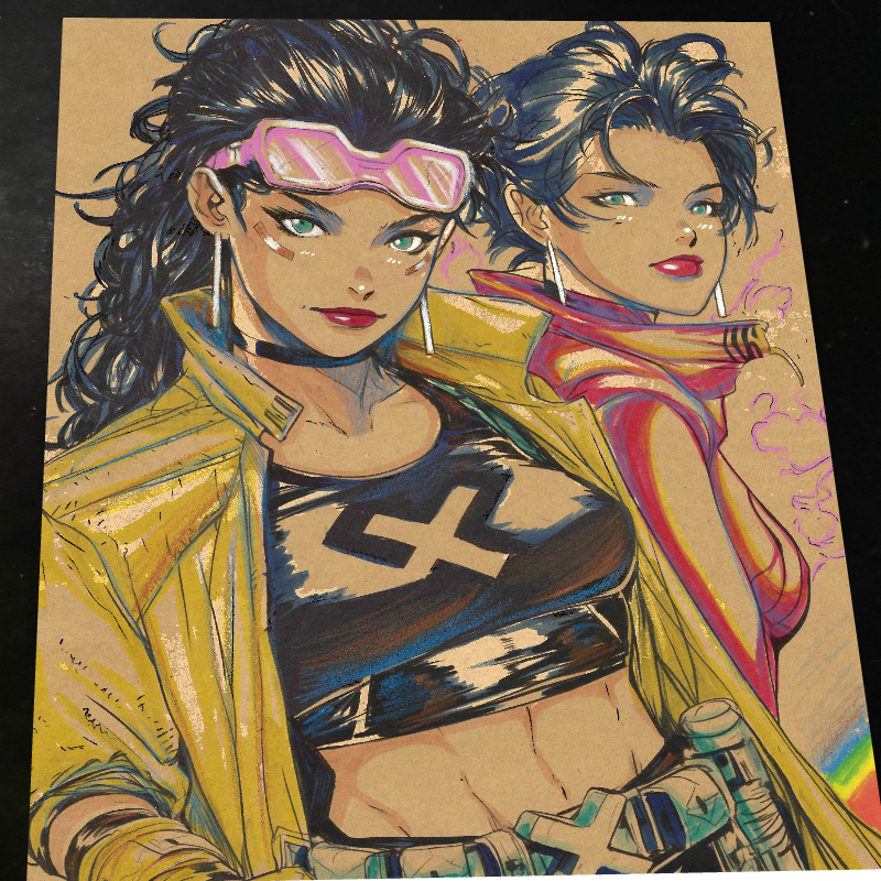 Jubilee X-Men Art Print Signed 8.5x11 | Art by Keyeske