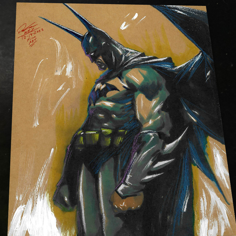 Batman Art Print Signed 8.5x11 | Art by Keyeske