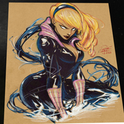 Gwen Stacy x Venom - Marvel art print by Keyeske