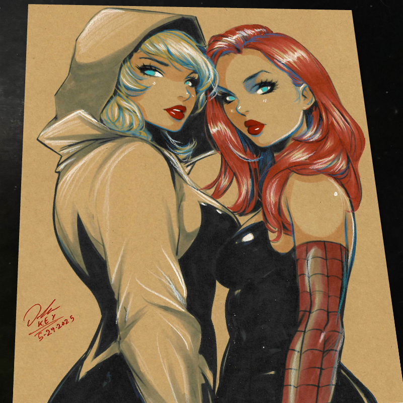 Mary Jane Watson Art Print Signed 8.5x11 | Art by Keyeske