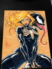 Gwen Stacy x Venom - Marvel art print by Keyeske