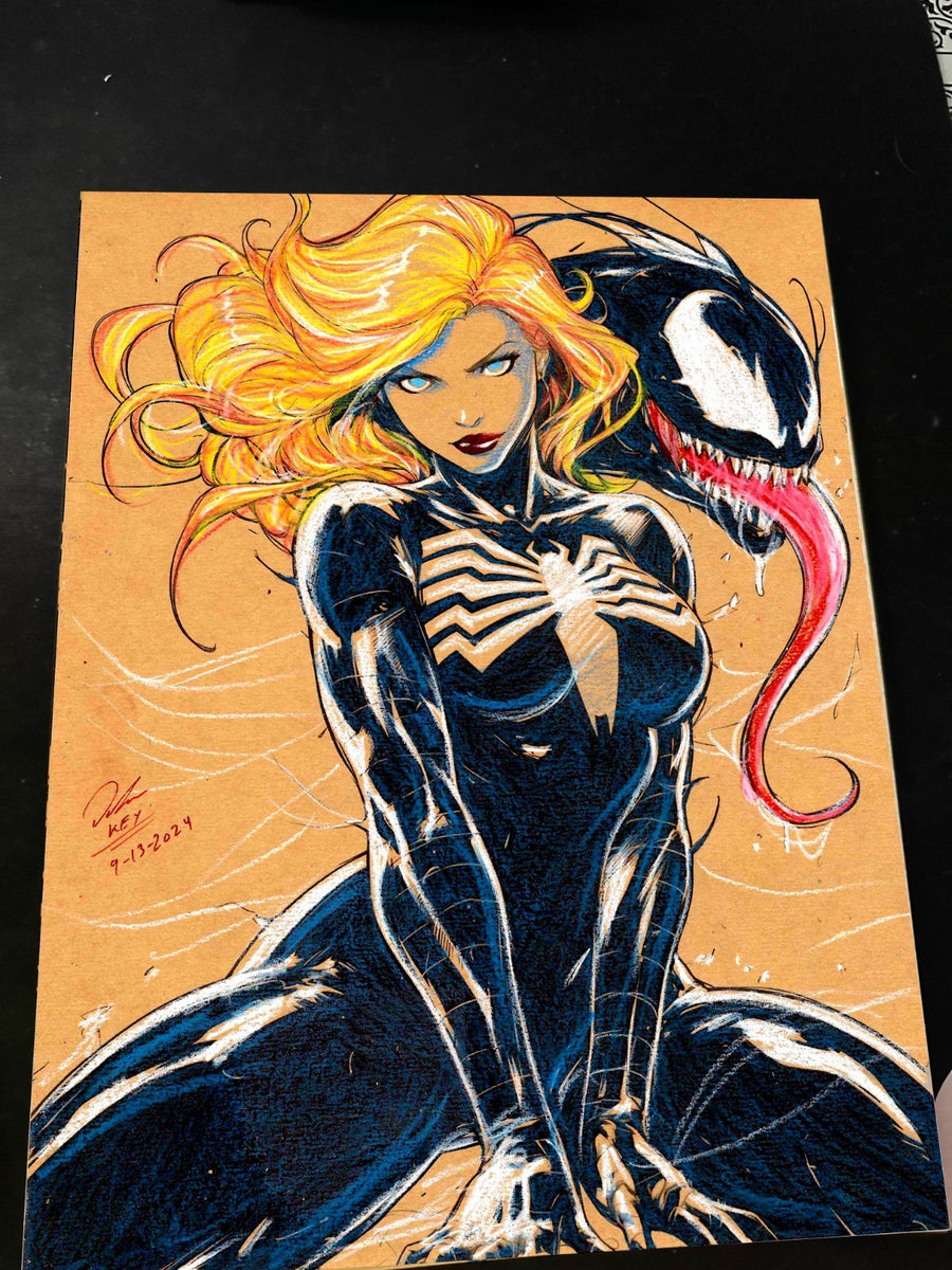 Gwen Stacy x Venom - Marvel art print by Keyeske