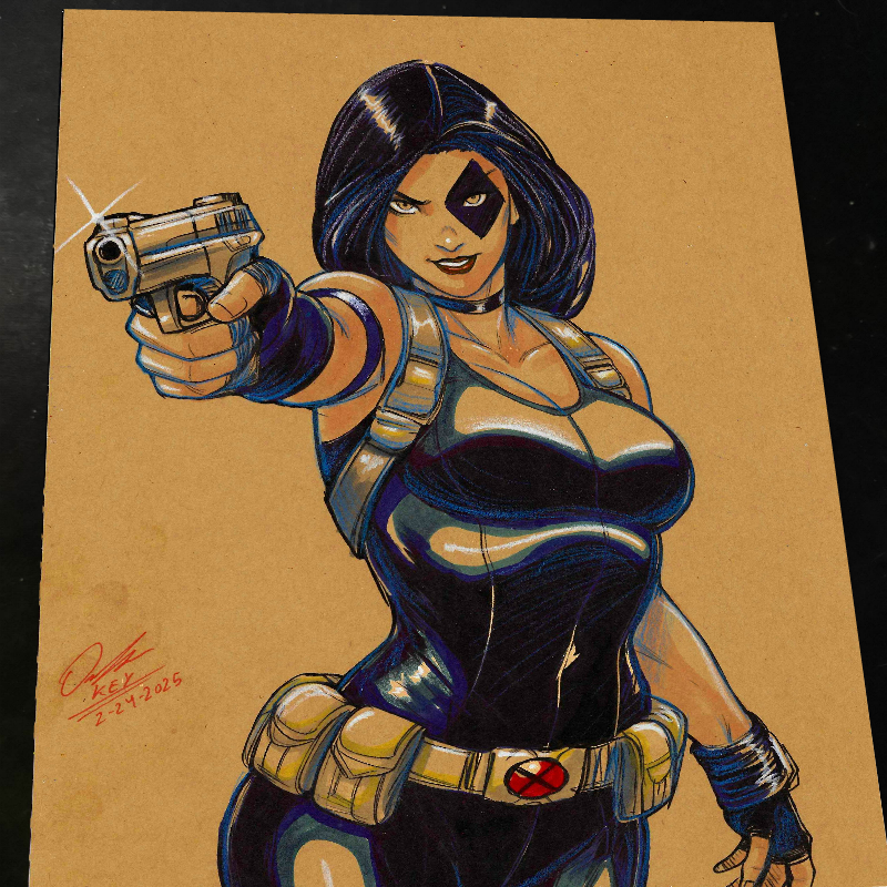 Domino X-Men art print by Keyeske