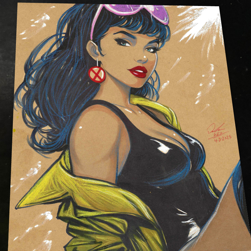 Jubilee X-Men Art Print Signed 8.5x11 | Art by Keyeske