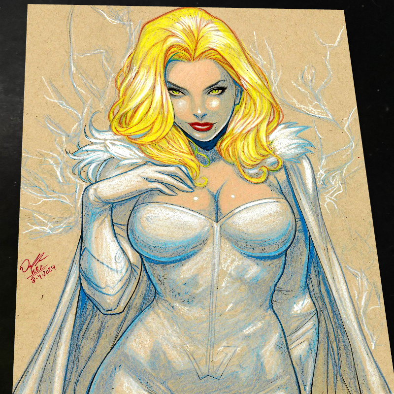 Emma Frost X-Men art print by Keyeske
