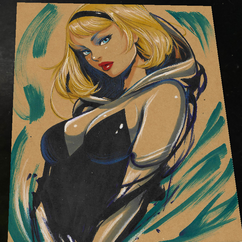 Gwen Stacy Art Print Signed 8.5x11 | Art by Keyeske