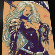 Lady Death Art Print Signed 8.5x11 | Art by Keyeske