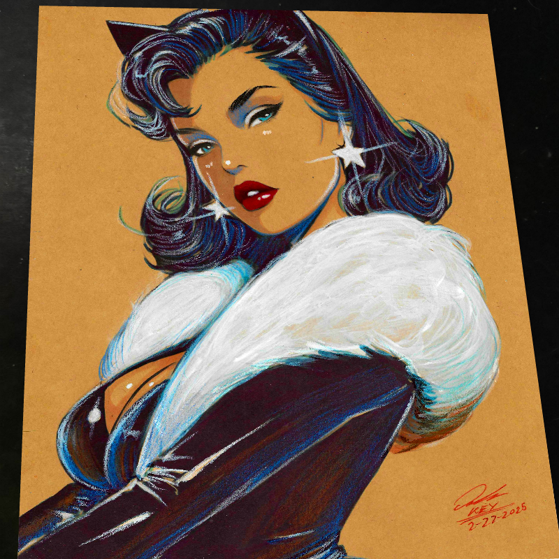 Catwoman - Marvel art print by Keyeske