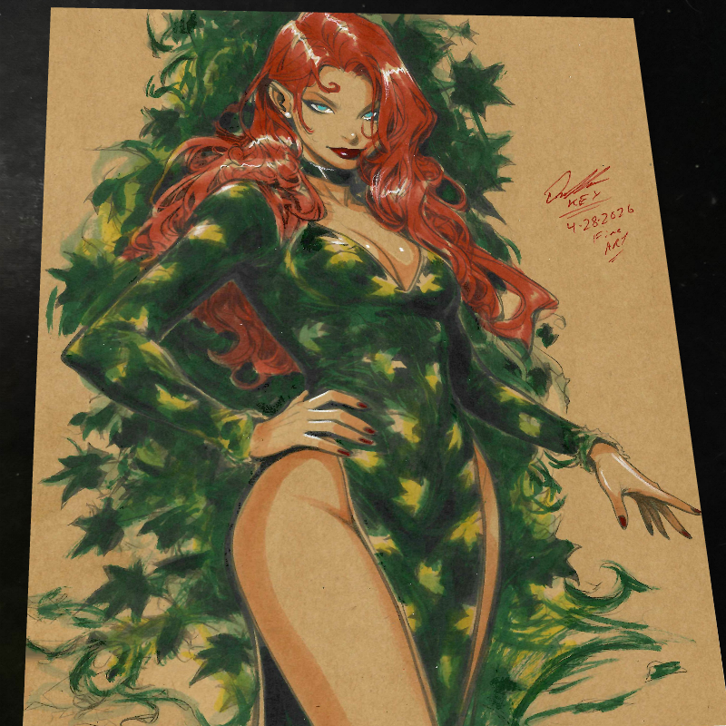 Poison Ivy Art Print Signed 8.5x11 | Art by Keyeske