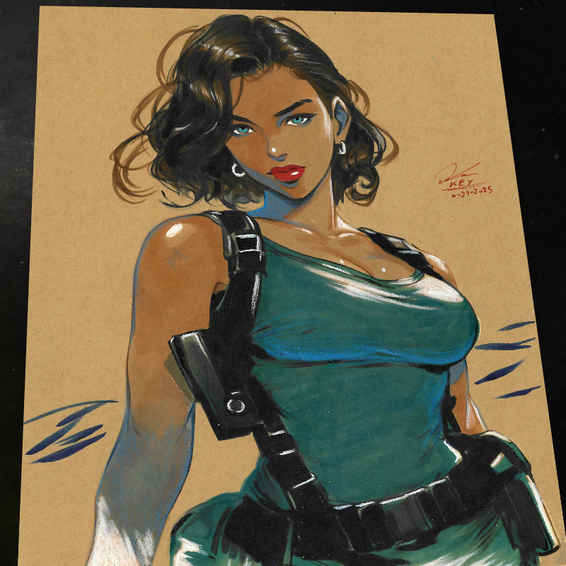 Jill Valentine Resident Evil - Naruto art print by Keyeske