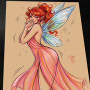Fairy Original Art Print Signed 8.5x11 | Art by Keyeske