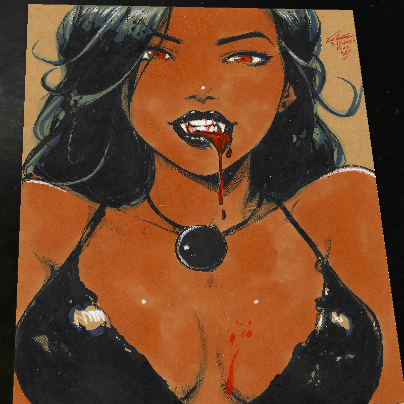 Vampirella Art Print Signed 8.5x11 Art by Keyeske