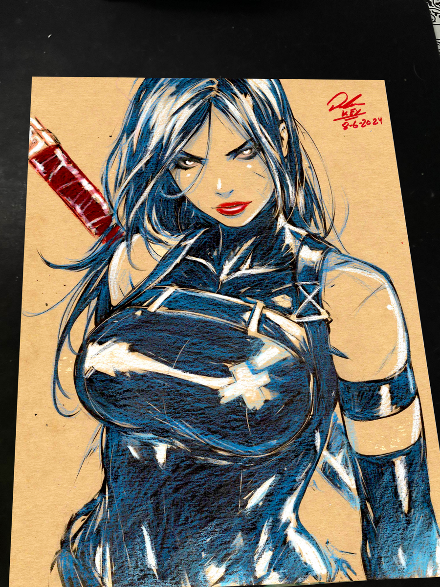 Psylocke - Marvel art print by Keyeske