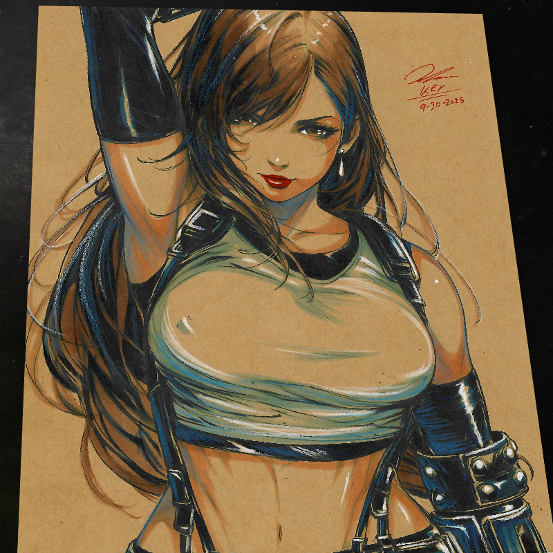 Tifa Lockhart Art Print 8.5x11 Art by Keyeske