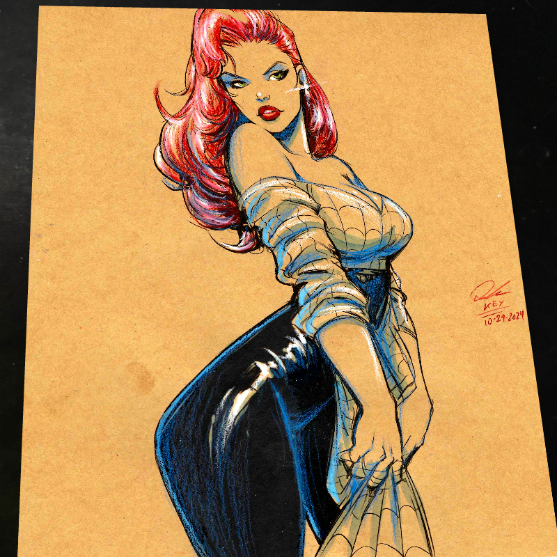 Mary Jane Watson Art Print Signed 8.5x11 | Art by Keyeske