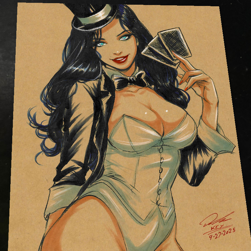 Zatanna Art Print Signed 8.5x11 | Art by Keyeske