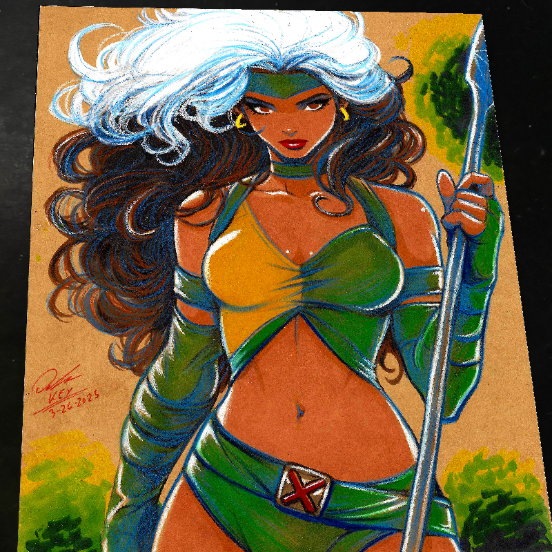 Rogue X-Men Art Print Signed 8.5x11 | Art by Keyeske