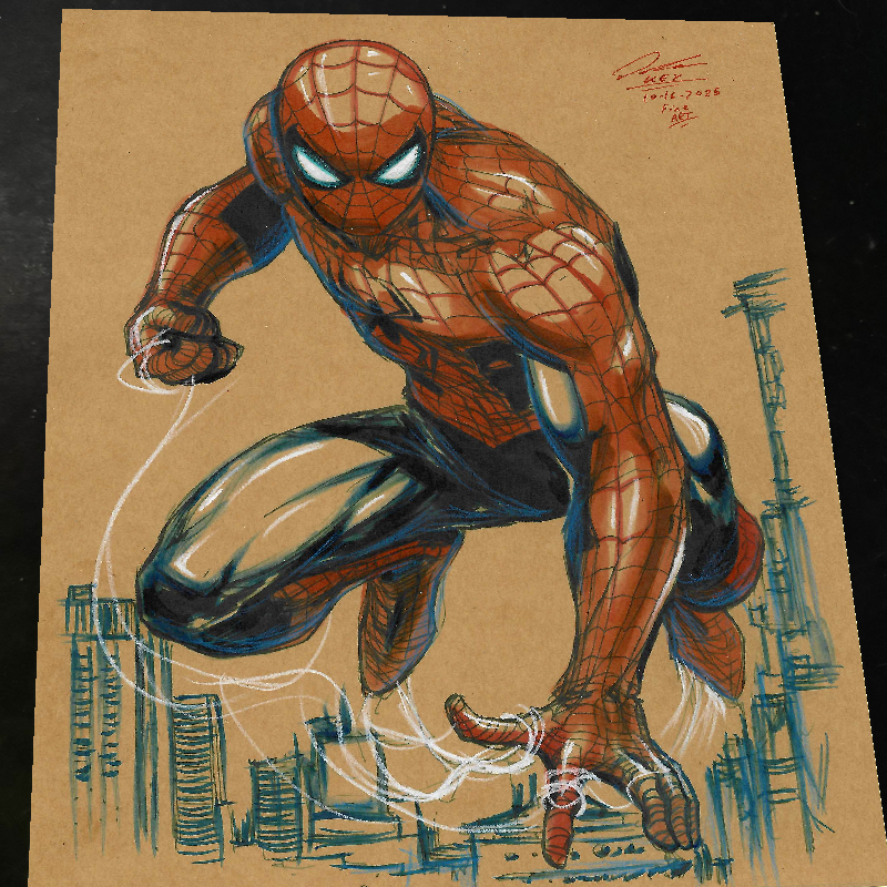 Spider-Man Art Print Signed 8.5x11 | Art by Keyeske