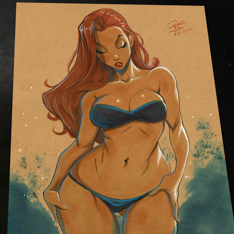 Mary Jane Watson Art Print Signed 8.5x11 | Art by Keyeske