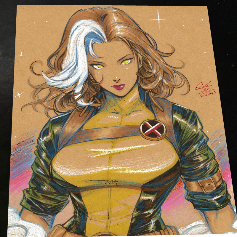 Rogue X-Men Art Print Signed 8.5x11 | Art by Keyeske
