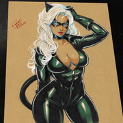 Black Cat - Marvel art print by Keyeske