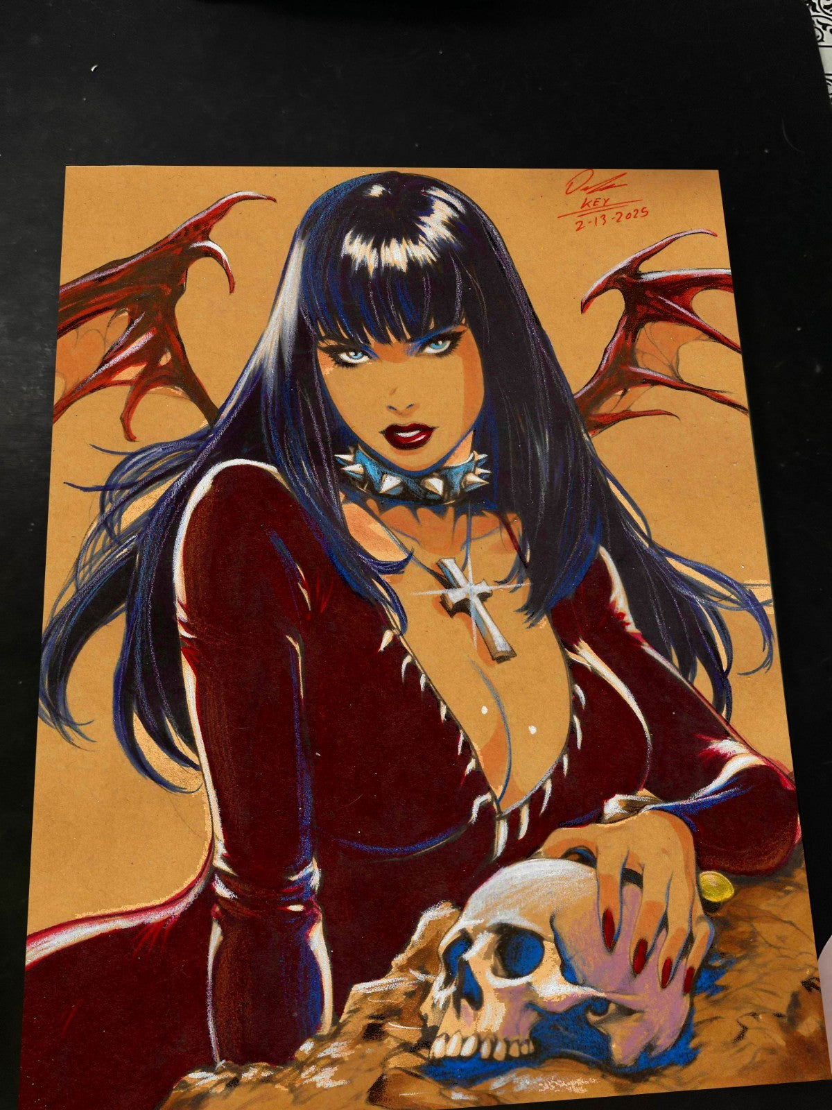 Vampirella Art Print Signed 8.5x11 Art by Keyeske
